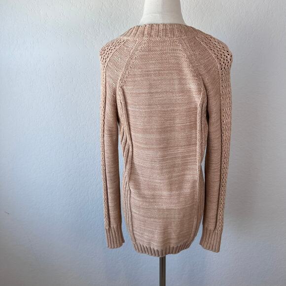 NWT Vintage Moda International Cable Knit Button Up Sweater size Small Academia - Picture 11 of 12